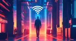 Признает человека через "Wi-Fi"